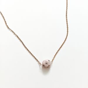 Pink Opal Rose Gold October Birthstone Necklace